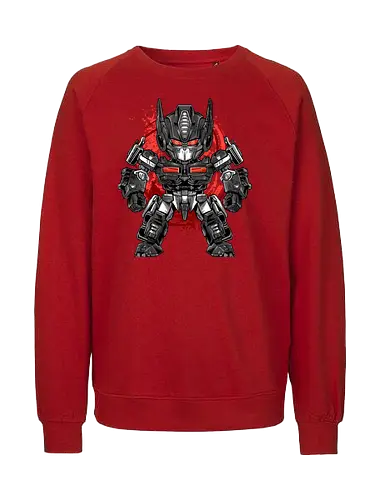 chibi nemesis - robot, transformation, mechanics, nemesis, prime, chibi, cool, darkness, villain, superhero - Fairtrade Sweatshirt