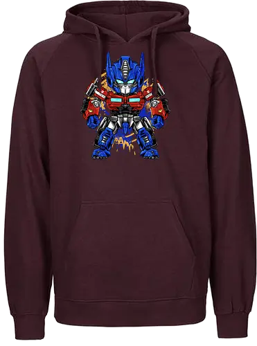 chibi optimus - robot, transformation, mechanics, nemesis, prime, chibi, cool, darkness, villain, superhero - Fairtrade Hoodie