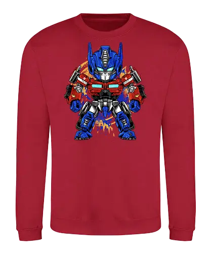 chibi optimus - robot, transformation, mechanics, nemesis, prime, chibi, cool, darkness, villain, superhero - Sweatshirt