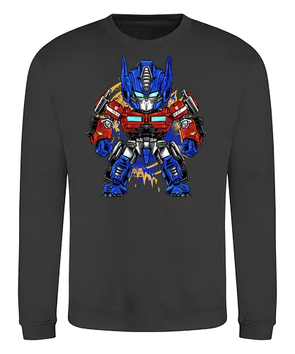 chibi optimus - robot, transformation, mechanics, nemesis, prime, chibi, cool, darkness, villain, superhero - Sweatshirt