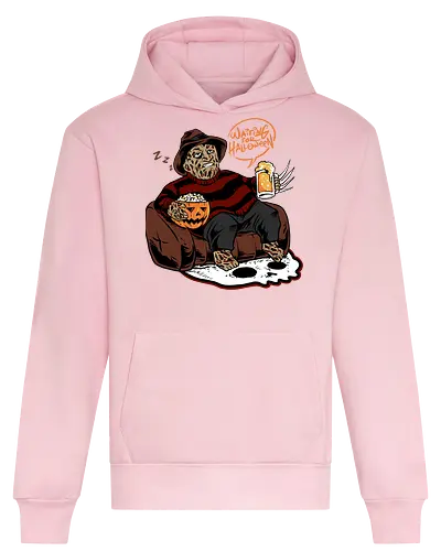 bored krueger - horror, halloween, cool, cute, fun, freddykrueger, beer, trickortreat, skull, cartoon, monster - Heavyweight Hoodie