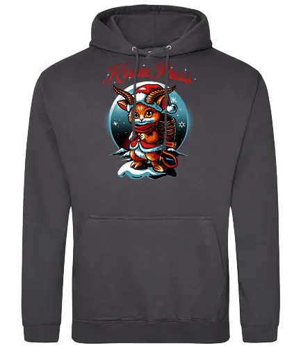 KramPuss - christmas, xmas, krampus, cat, kitty, cute, Weihnachten - Standard Hoodie