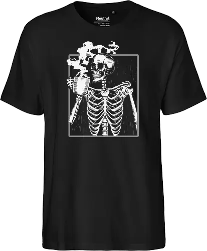  skeleton drinking coffee