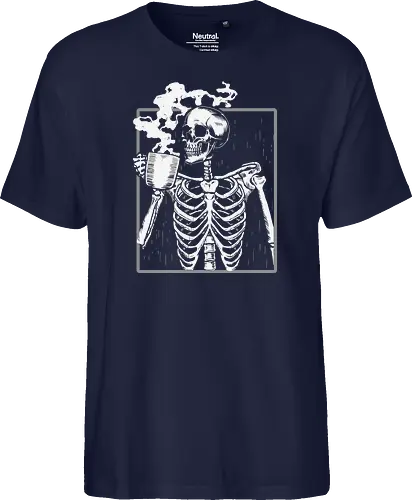  skeleton drinking coffee