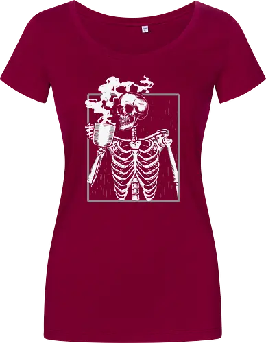  skeleton drinking coffee