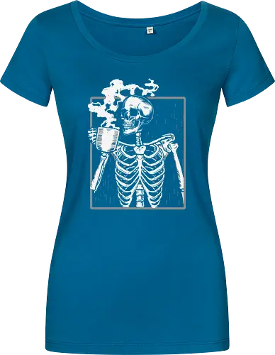  skeleton drinking coffee