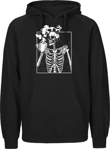  skeleton drinking coffee