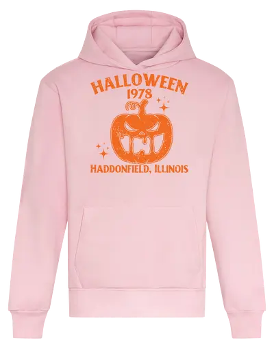 Halloween 1978 - pumpkin, halloween, vintage, horror, graphic, spooky, 1978, haddonfield, illinois, design - Heavyweight Hoodie