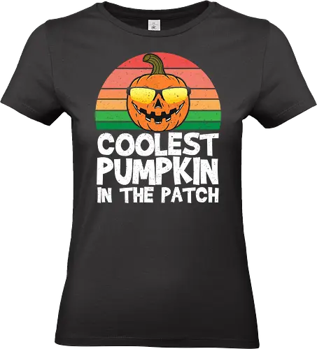Coolest Pumpkin in the Patch retro - halloween, costumes, pumpkin, party, woman, humor, trick or treat - Standard T-Shirt (Women)