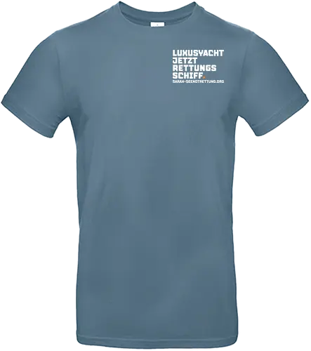 Luxusyacht mit Herz weiß - Standard T-Shirt