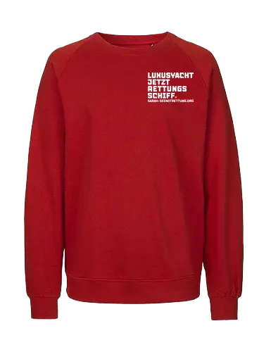 Luxusyacht mit Herz weiß - Fairtrade Sweatshirt