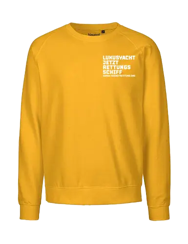 Luxusyacht mit Herz weiß - Fairtrade Sweatshirt