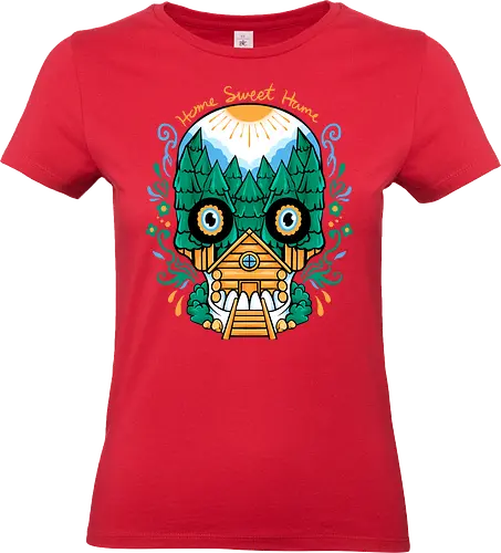 spooky nature - horror, halloween, cool, cute, fun, Pen and Paper, game, plant, cartoon, monster - Standard T-Shirt (Women)