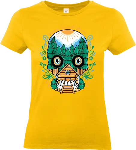 spooky nature - horror, halloween, cool, cute, fun, Pen and Paper, game, plant, cartoon, monster - Standard T-Shirt (Women)