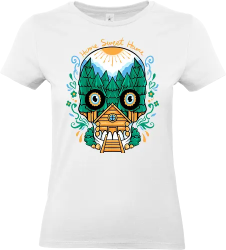 spooky nature - horror, halloween, cool, cute, fun, Pen and Paper, game, plant, cartoon, monster - Standard T-Shirt (Women)