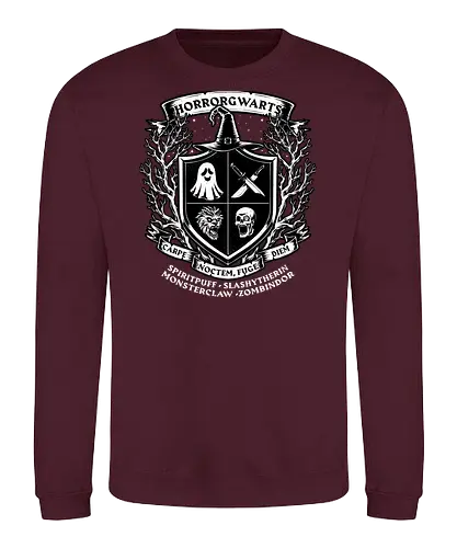 Horror Magic School - Magic, Black Magic, Magical, Night, Horror, Halloween, Spooky, Spooky Season, Horror Movies, Spirit, Ghost, Slasher, Slash, Monster, Classic Horror, Classic, School, Zombie, Dark Wizard, Wizard, Fantasy, Witch, Vampire - Sweatshirt