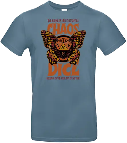 RPG - Chaos Dice - butterfly, occult, occultism, science, chaos, grunge, dice, theory, rpg, Pen and Paper, d20, dungeons and dragons, fantasy, adventure - Standard T-Shirt