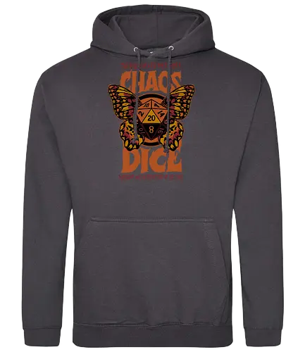 RPG - Chaos Dice - butterfly, occult, occultism, science, chaos, grunge, dice, theory, rpg, Pen and Paper, d20, dungeons and dragons, fantasy, adventure - Standard Hoodie