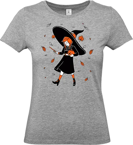 Salt Witch Girl - salt, mashup, brand, labels, fun, autumn, fall, halloween, holiday, october, spooky, trick or treat, Vintage, Retro, Scary, creepy, pumpkin, witch - Standard T-Shirt (Women)