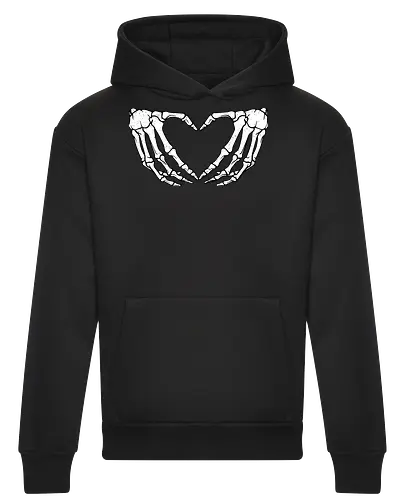  skeletal hands form a heart