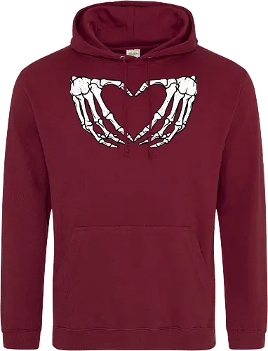  skeletal hands form a heart