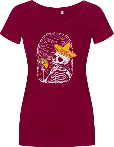 Skeleton eating taco