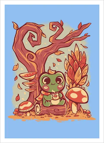 Cozy Autumn Days Frog