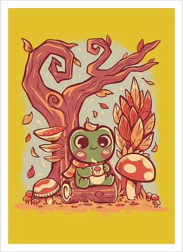 Cozy Autumn Days Frog