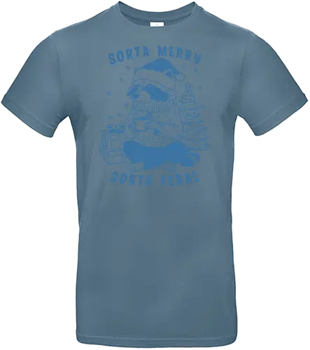 Sorta Merry Sorta Feral  - merry Christmas, xmas, Christmas, holidays, sorta merry, sorta feral, raccoon, Minimalist, meme, fun - Standard T-Shirt