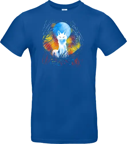 Magical kitsune - winter, fox, animal, nature, artic fox, illustration - Standard T-Shirt