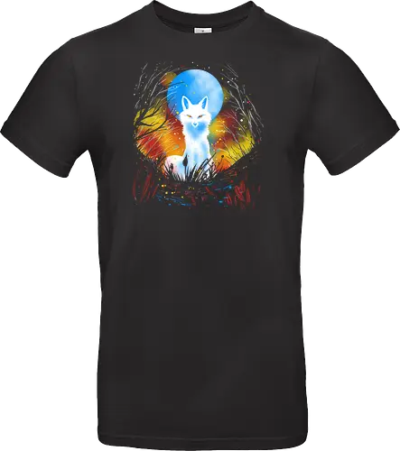 Magical kitsune - winter, fox, animal, nature, artic fox, illustration - Standard T-Shirt