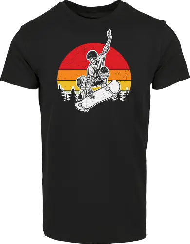 skateboarder at sunset