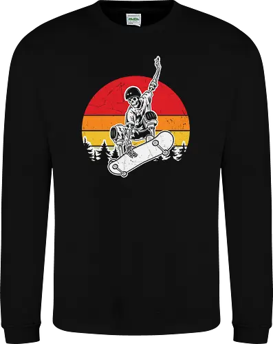 skateboarder at sunset