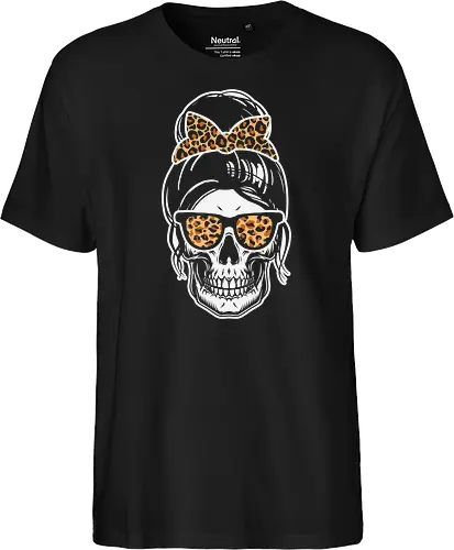 Skull with hair bow
