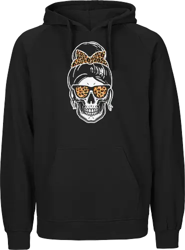 Skull with hair bow