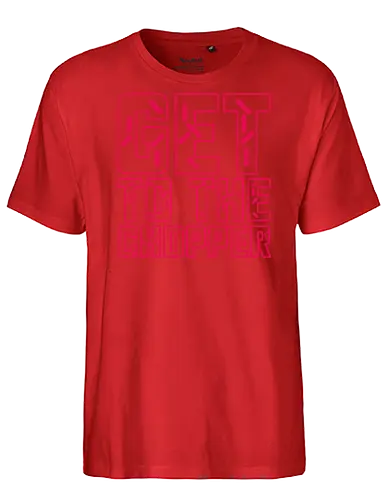 Get to the chopper - get to the chopper, da chopper, predator, arnie, arnold, arnold schwarzenegger, 1980s, 1987, 80s movie quotes - Fairtrade T-Shirt