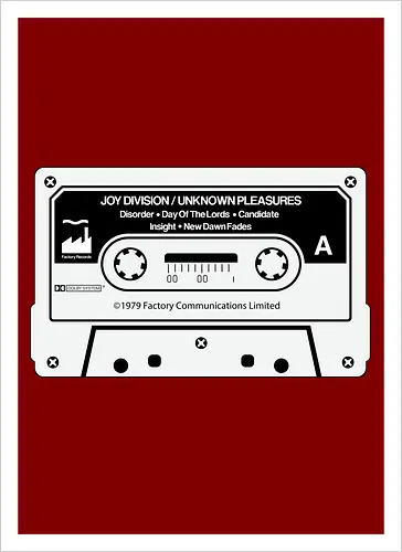 Music White K-7 Tape  Vintage Art 