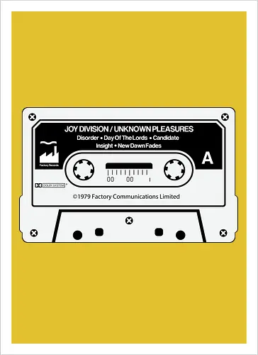 Music White K-7 Tape  Vintage Art 