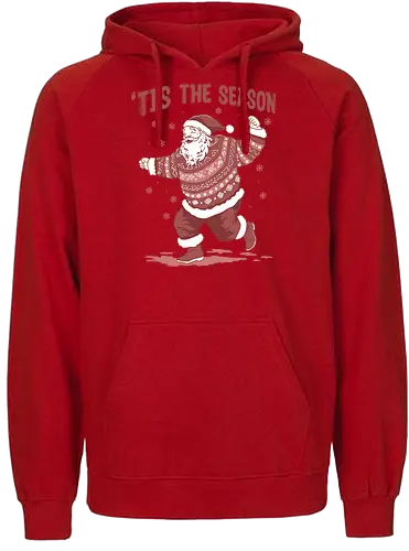 Tis The Season - Christmas, merry Christmas, xmas, dance, holidays, holiday, Santa, Santa Claus, snow, snowfall, snowflake - Fairtrade Hoodie