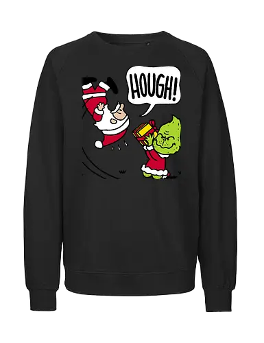 Not Your Gift! - grinch, the-grinch, santa, santa-claus, peanuts, mashup, comics - Fairtrade Sweatshirt