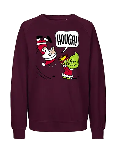 Not Your Gift! - grinch, the-grinch, santa, santa-claus, peanuts, mashup, comics - Fairtrade Sweatshirt
