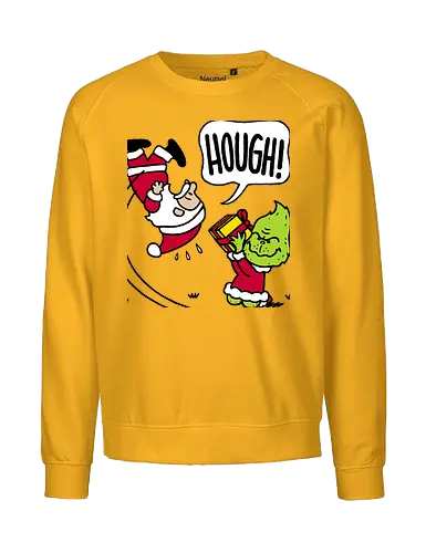 Not Your Gift! - grinch, the-grinch, santa, santa-claus, peanuts, mashup, comics - Fairtrade Sweatshirt