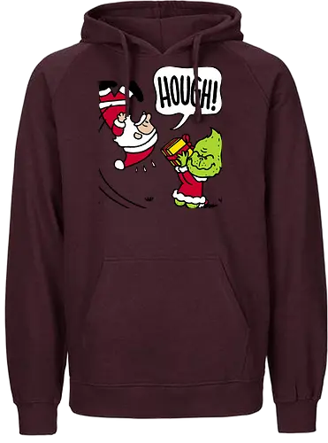 Not Your Gift! - grinch, the-grinch, santa, santa-claus, peanuts, mashup, comics - Fairtrade Hoodie