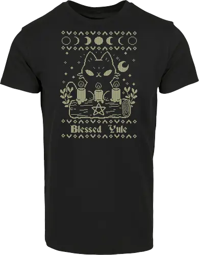 Blessed Yule Black Cat UGLY CHRISTMAS
