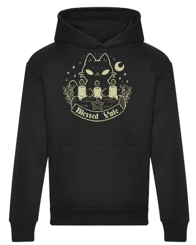 Blessed Yule Black Cat