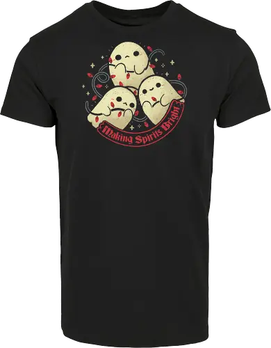 Cute Ghosts Making Spirits Bright
