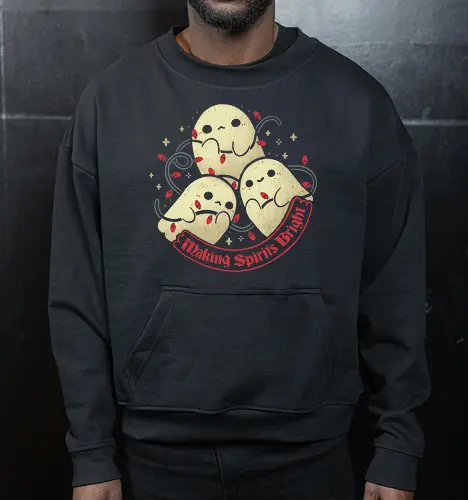 Cute Ghosts Making Spirits Bright