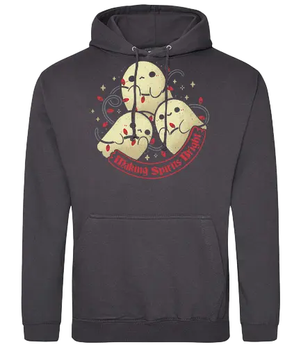 Cute Ghosts Making Spirits Bright - funny, christmas, ghost, cute - Standard Hoodie
