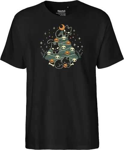 Halloween Christmas Tree with Black Cats