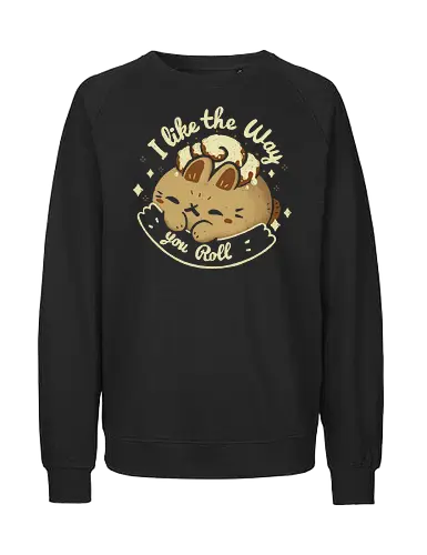 Kawaii Cinnamon Roll Bunny - cinnamon roll, cinnabon, cute, food, kawaii, bunny - Fairtrade Sweatshirt